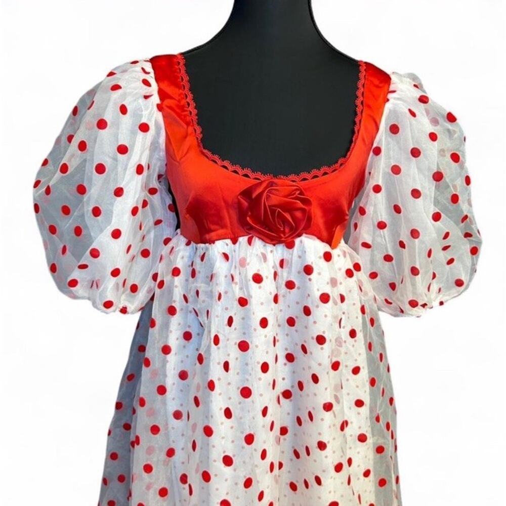 For Love and Lemons Rhoda Red and White dress! NWT size Meduim! Gorgeous dress! - Picture 3 of 3
